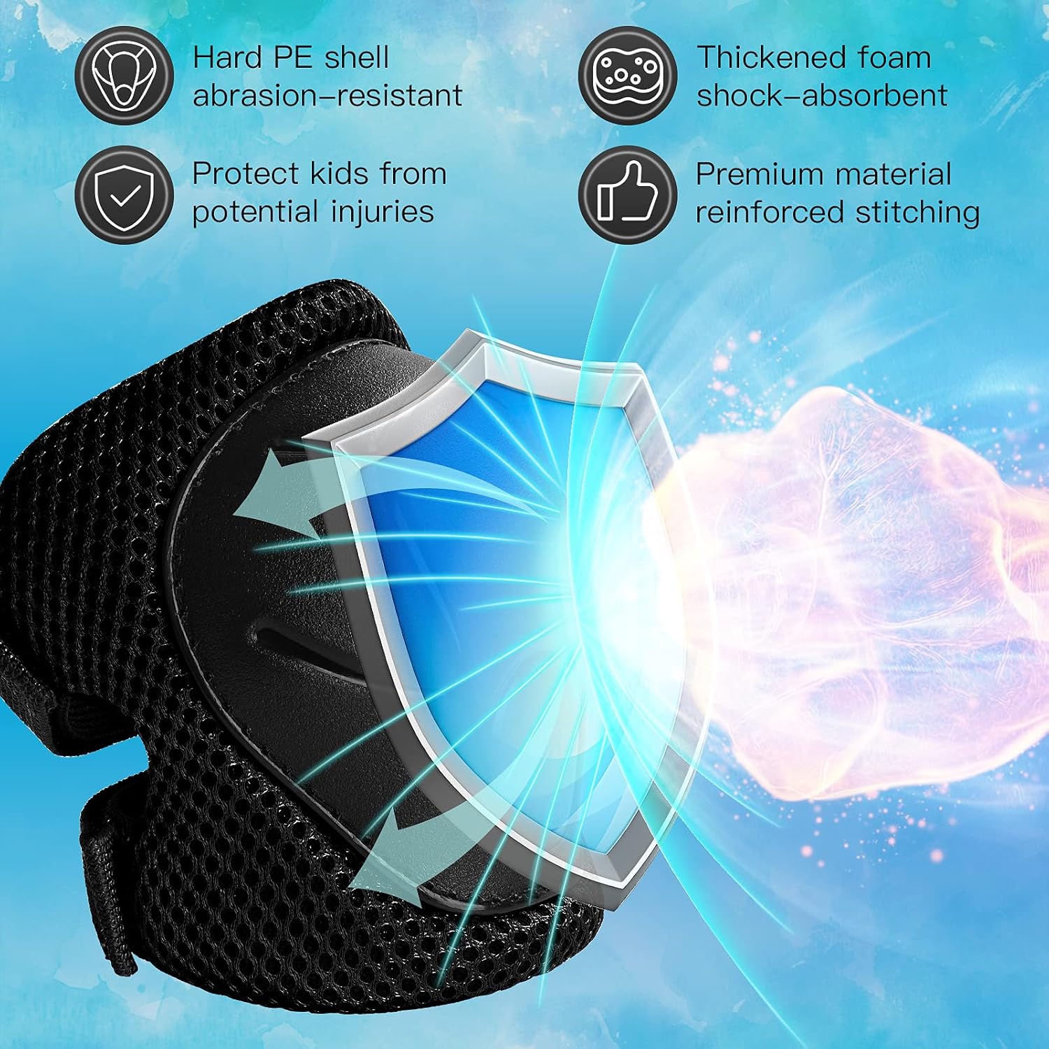 6PCS Kids Protective Gear Set  - Mountain Biking Elbow Pads 评论和价格