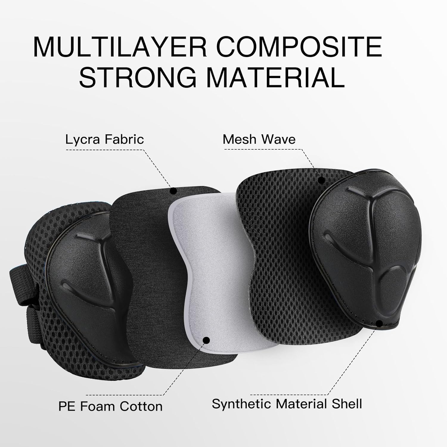 6PCS Kids Protective Gear Set  - Mountain Biking Elbow Pads 评论和价格