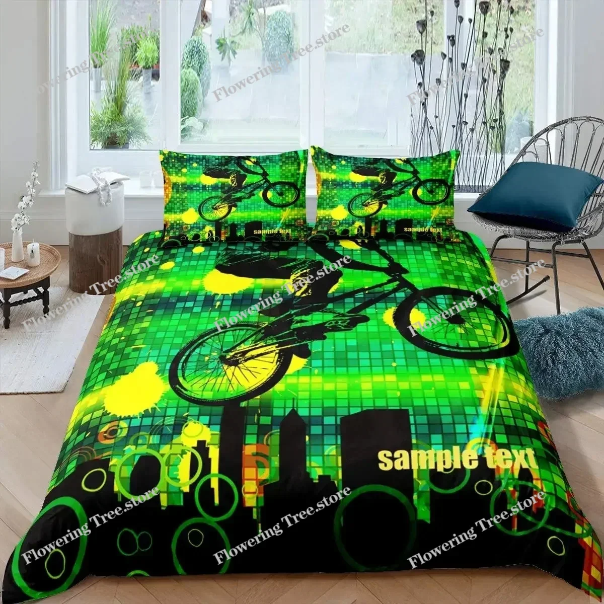 Bicycle Duvet Cover Set Microf - Mountain Biking Europe 评论和价格