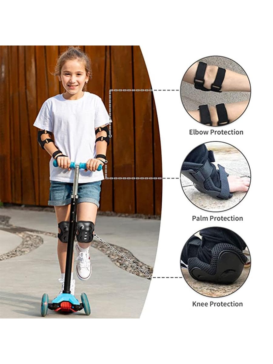 6PCS Kids Protective Gear Set  - Mountain Biking Elbow Pads 评论和价格