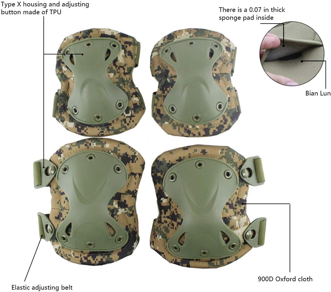 SSUNTAK Camo Tactical Knee Elb - Mountain Biking Elbow Pads 评论和价格